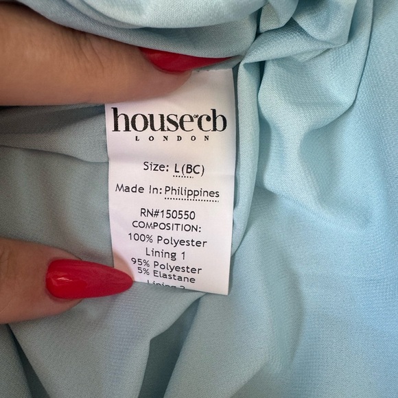 NWT House of CB Marcella Strapless Pleated Georgette Gown - Picture 9 of 9